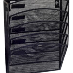 Naścienny pojemnik Grand gr080 siatka czarny metal