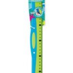 LINIJKA, KEYROAD, 30CM, SOFT GRIP, DWUKOLOROWA, GU