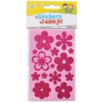 NAKLEJKI GIMBOO, Z BROKATEM, 8X12.5CM CZERWONE, ZA