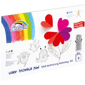 BLOK TECHNICZNY KOLOROWY A4 (8k) FIORELLO