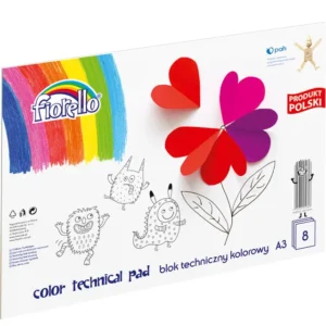 Blok Techniczny kolorowy Fiorello A3/8