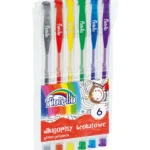 Długopis żelowy z brokatem kpl 6 kol. Fiorello