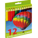 KREDKI OŁÓWKOWE JUMBO GRUBE SOFT 12 KOLORÓW