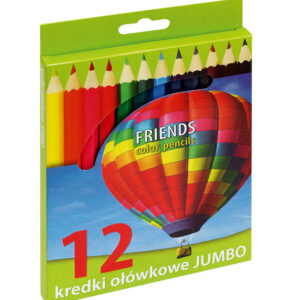 Kredki ołówkowe 12 kol. JUMBO KOLOR