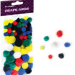 Pompony FANDY kolorowy mix 78szt