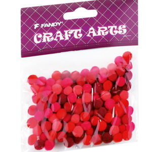Pompony FANDY 120szt czerwony