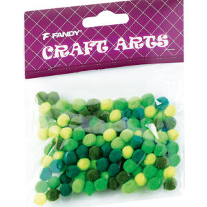 Pompony FANDY 120szt zielony