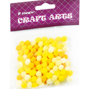 Pompony FANDY 120szt żółty