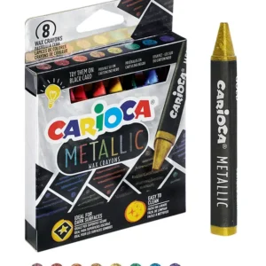 Kredki świecowe CARIOCA metaliczne 8 kol.