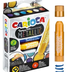 Farby w sztyfcie TEMPERELLO 6 kol. metalicznych