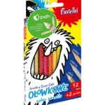 Kredki FIORELLO Super Soft 12 kol. + 2 gratis ostr