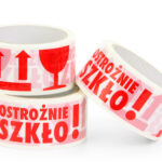 TAŚMA OSTRZEGAWCZA 45M  UWAGA SZKŁO