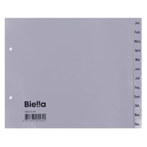 PRZEKŁADKI PP BIELLA 2/3 A4, DEZ-JAN, SZARE