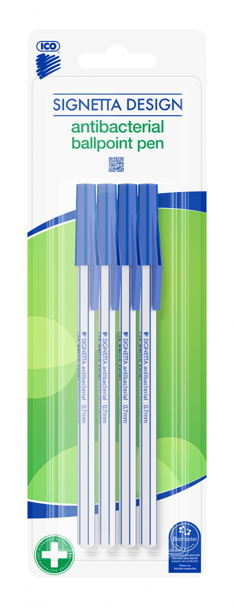 DŁUGOPIS KLASYCZNY ICO SIGNETTA OPAKOWANIE 4szt