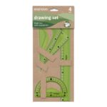 ZESTAW GEOMETRYCZNY, KEYROAD, 30CM, Z recyklingu