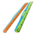 Linijka dwukolorowa 30cm z gumowanym uchwytem