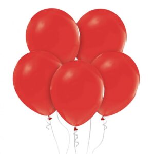 Balony Beauty&Charm, pastelowe czerwone 12"/ 50 sz