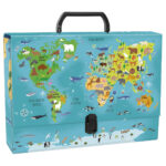 TECZKA Z RACZKA A4/5cm MAPA SWIATA BACKUP
