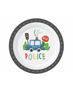 TALERZ PAPIEROWY 23cm POLICE GO OP6SZT