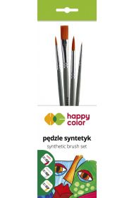 ZESTAW PĘDZLI SYNTETYCZNYCH MIESZANE B 4SZT