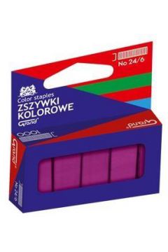 Zszywki kolorowe GRAND 24/6 czerwone