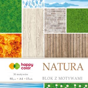 Blok z motywami NATURA 80g,A4, 15ark, 30 motyw