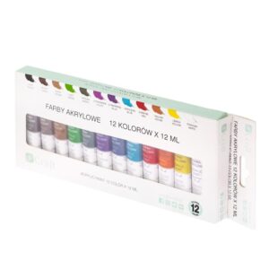 FARBY AKRYLOWE 12 KOLORÓW X 12 ML