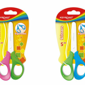 NOŻYCZKI SZKOLNE, KEYROAD, 13CM, ZAOKR.,DUO COLOR,