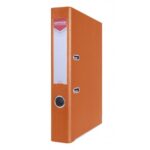 SEGREGATOR A4 5,5cm POMARAŃCZOWY Z SZYNĄ OFFICER