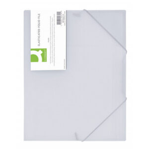 TECZKA Z GUMKĄ TRANSP A4  3-SKRZ 400um Q-C