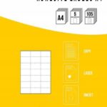 ETYKIETY SAMOPRZ.A4 5 ark. x 21szt BIAŁE