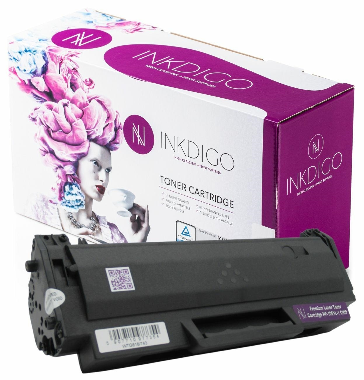 Toner INKDIGO do HP W1106X 6K Black chip