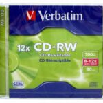PŁYTA CD-RW 700MB VERBATIM 8-12X PUDRŁKO PLASTIKOW