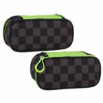 PIÓRNIK SASZETKA OWALNY 1 ZAMEK SZACHOWNICA CZARNY