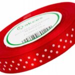 WSTĄŻKA SATYNOWA KROPKI 12mm 22m BREWIS