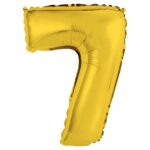 Balon foliowy "Cyfra 7", złota, 35 cm