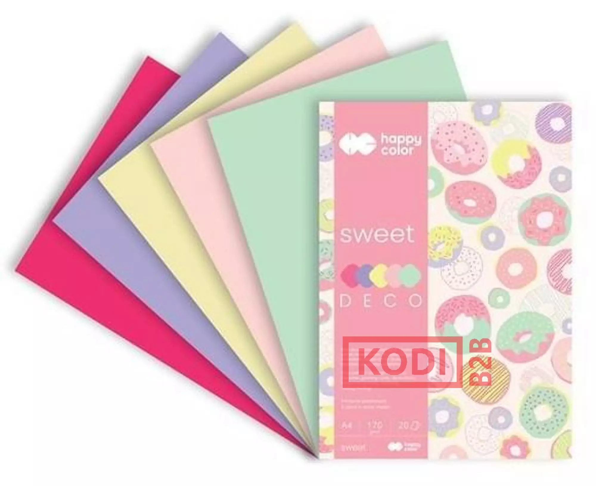 Blok Deco Sweet 170g, A4, 20ark, 5 kolorów