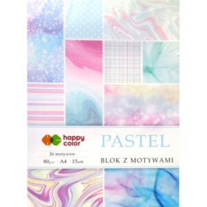 Blok z motywami PASTEL 80g,A4, 15ark, 26 motyw