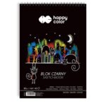Blok czarny na spirali KOTY A4, 40 ark,80g