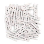 MINI KLAMERKI - WHITE, 30 SZT.