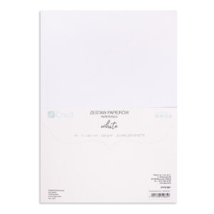 ZESTAW PAPIERÓW 220G - BIAŁY, A4, 20 ARK