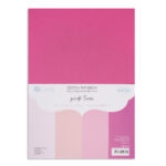 ZESTAW PAPIERÓW 220G - PINK TONES, A4, 20 ARK