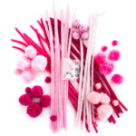 ZESTAW KREATYWNY STARTOWY - RÓŻOWY, 80 SZT.