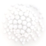 POMPONY AKRYL/OPAL MIX BIAŁE, 85 SZT.