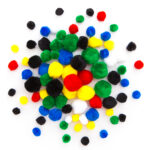 POMPONY AKRYLOWE MIX, 78 SZT.