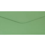 Koperta DL Gładki zielony satynowan 130g, 10szt