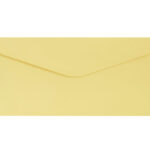 Koperta DL Gładki żółty satynowan 130g, 10szt
