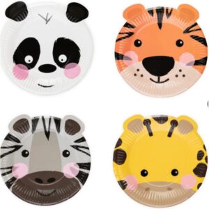 ZESTAW KUBKI I TALERZYKI ZWIERZĘTA