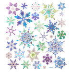 NAKLEJKI - ŚNIEŻYNKI, 30 SZT.