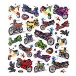 NAKLEJKI - MOTOCYKLE 34 SZT.